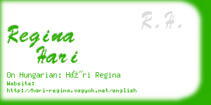 regina hari business card